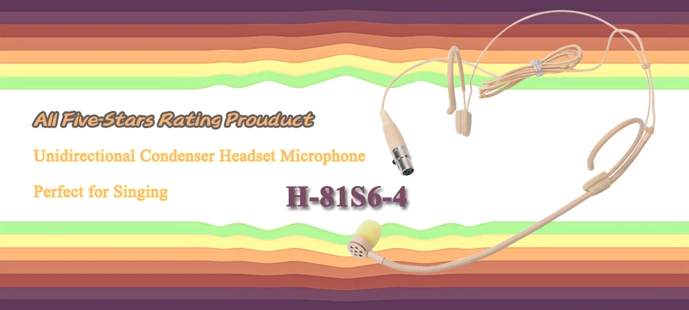 ouvido microfone dupla orelha pendurado 4 pinos