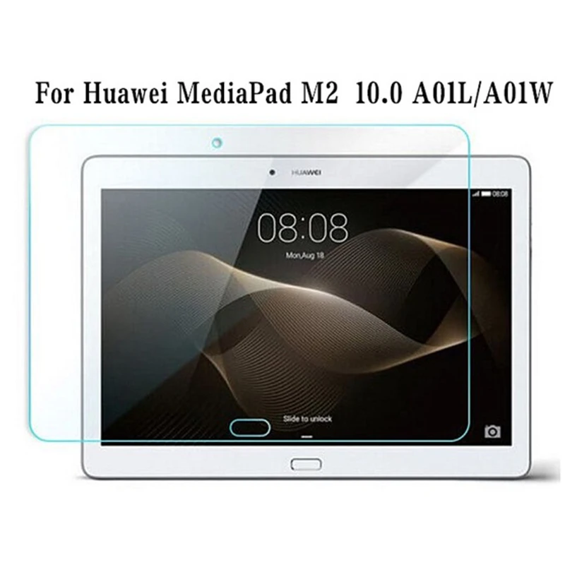 Protector de pantalla de vidrio templado 9H para Huawei MediaPad M2 10,0, película de vidrio para tableta de 10,0 pulgadas, para Huawei MediaPad M2 A01L A01W