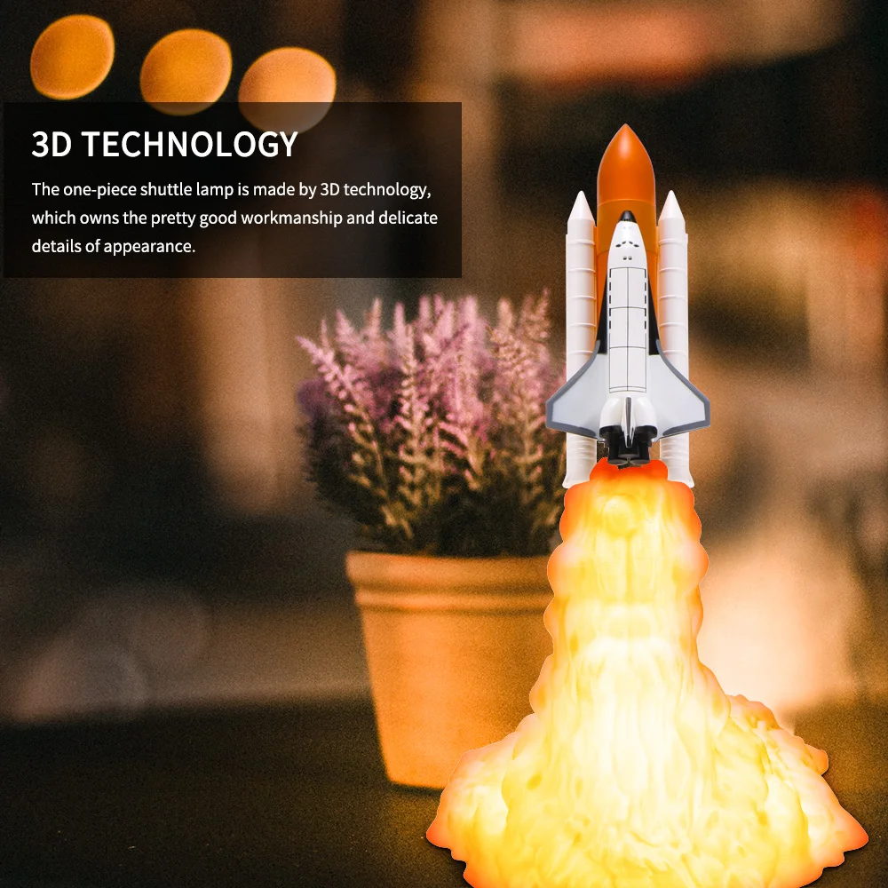 3D печать Космический Шаттл светильник ночник для любителей космоса луна лампа ракетная лампа как украшение комнаты шаттл лампа