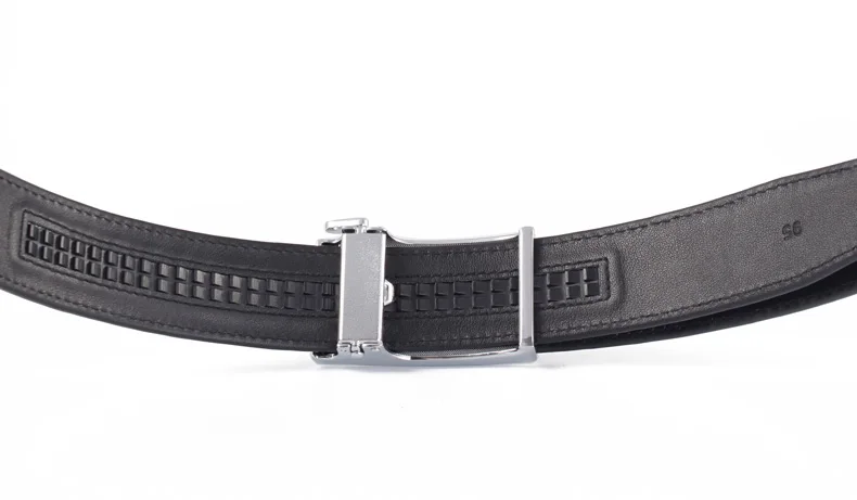 McParko Automatic Buckle Belt Men Genuine Leather Python Men Belt Waist Straps Business Snakeskin Leather Suit Belts 3.4cm Black