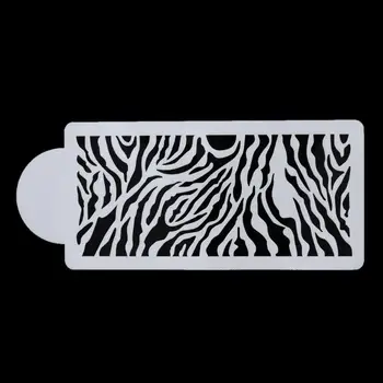 

4pcs Leopard Stencil Zebra Animals Skin Shape Fondant Cookie Cake Mold Plastic Cake Stencil Baking Decorating Tools Mold