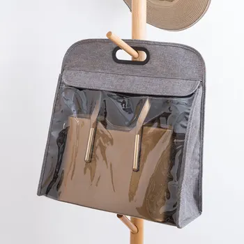 

Waterproof Transparent Dust Cover Purse Storage Bag Handbags Hanging Storage Organizer Dustproof Protective Bag With Handle