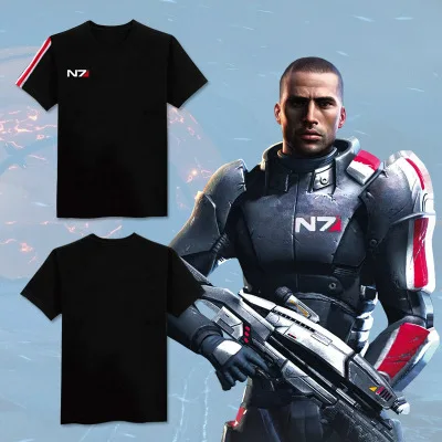tshirts Толстовки Mass Effect, Мужская толстовка на молнии с аниме, мужской спортивный костюм, куртка-кардиган, Повседневная Толстовка с капюшоном, флисовая куртка N7, костюм - Цвет: tshirts