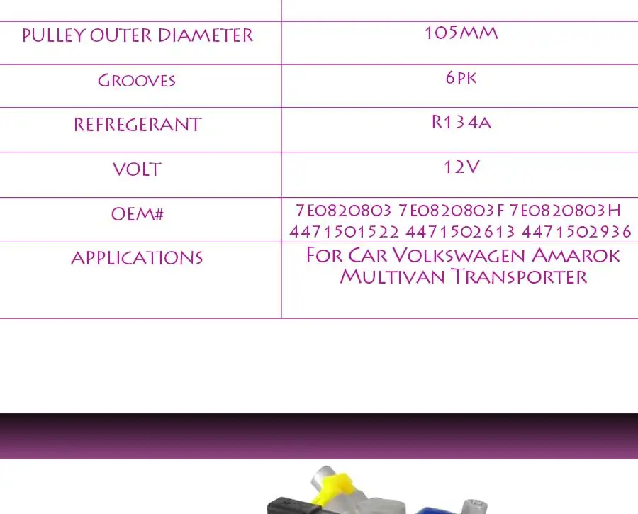 Для Авто A/C AC компрессор Volkswagen V W Amarok 2,0 TDI транспортер T5 2,0 TDI транспортер T5 автобус 1,9 TDI 2009- 7E0820803