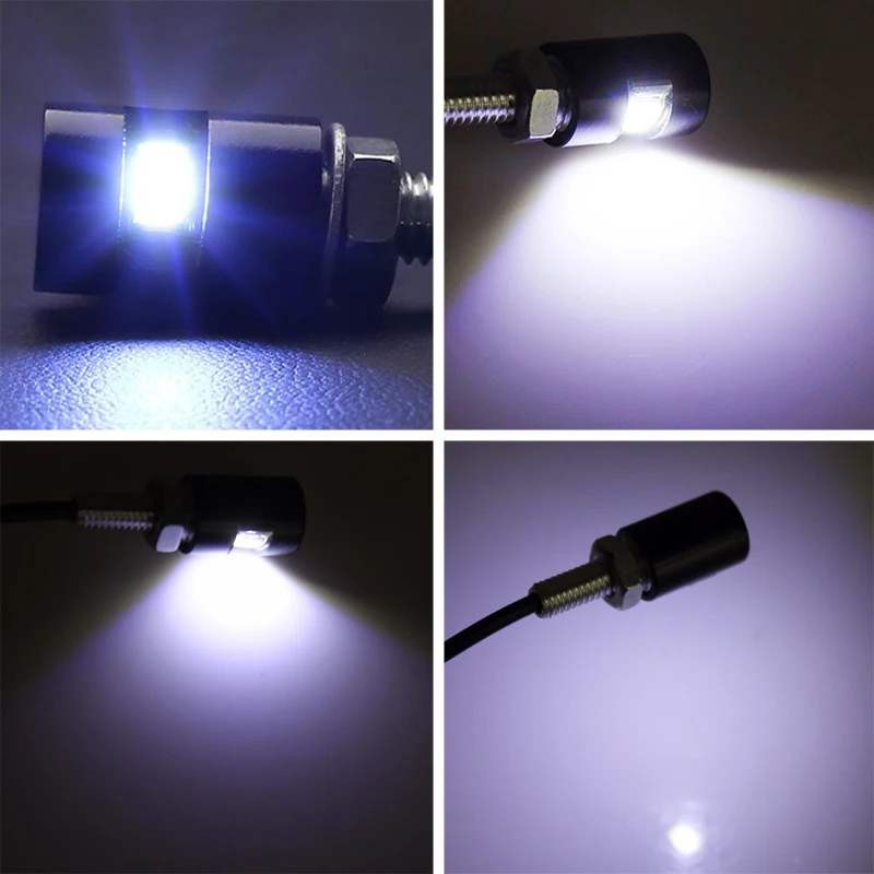 Maluokasa 2x Мотоцикл LED Номерной знак Легкий Стайлинг болт smd свет автомобиль фантастический лампа 12 В спереди задний фонарь