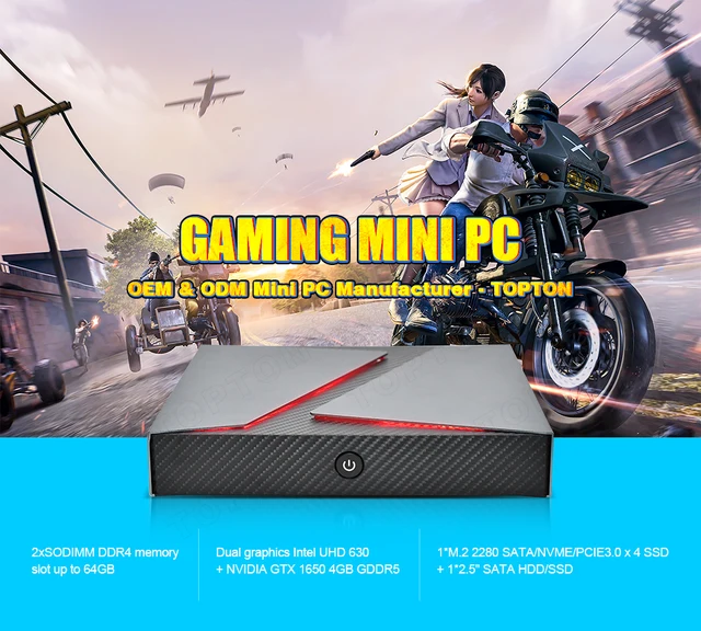 PUSOKEI Mini PC Intel Core i9 Windows 11, Mini GTX1650 4G GPU Gaming  Desktop Computer, 4GB DDR4 (Max 64GB), 128GB SSD, HDMI ＆ Dual 4K DP,  2.4/5.0G Wi