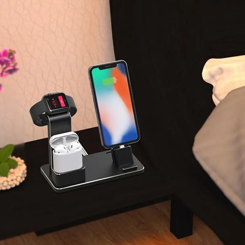 

3 in 1 Charging Dock Station Stand Phone Holder Bracket for iPhone AirPods Air Apple Watch iWatch