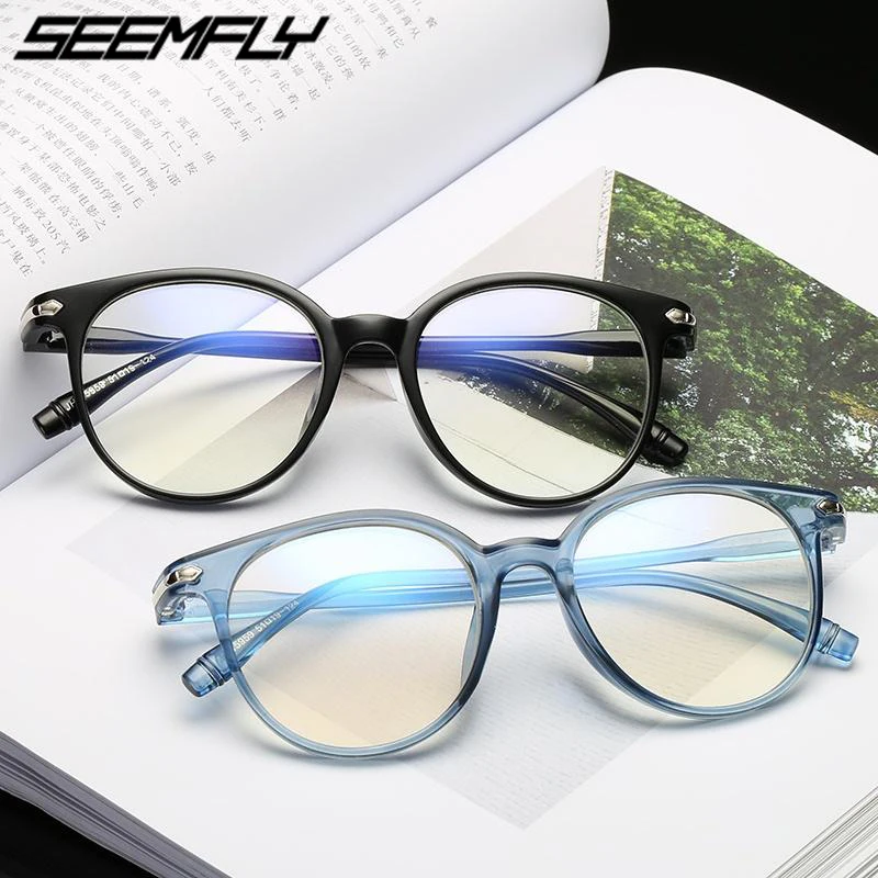 

Seemfly Fashion Women Men Retro Round Transparent Glasses Frame Clear Lens Optical Spectacles Eyeglasses Frames Armacao De Oculo