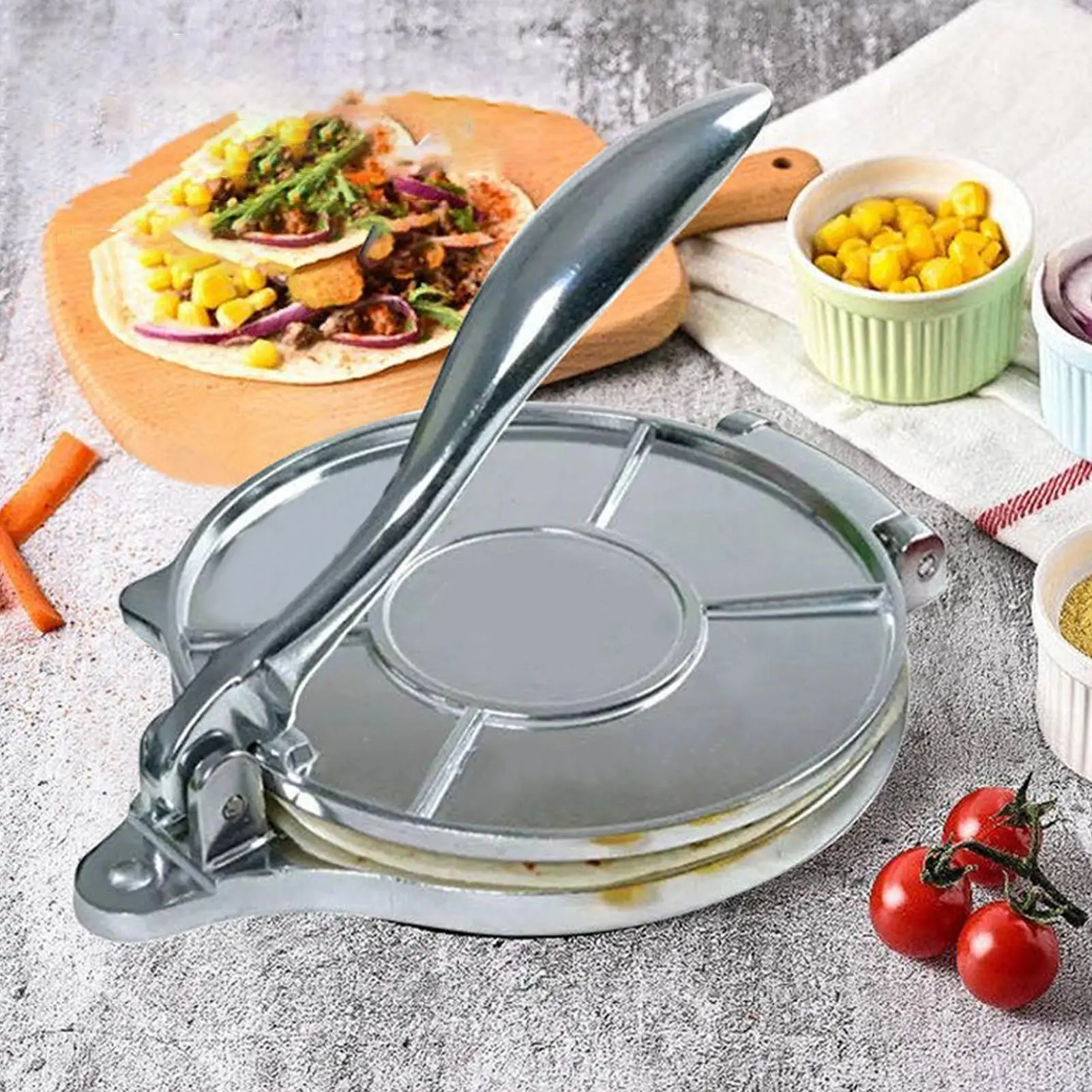 

Multifunctional Aluminum Alloy Non-stick Tortilla Maker Press Pan Kitchen Tool