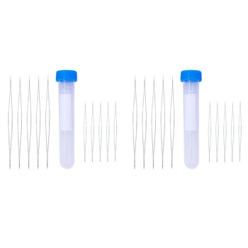 

20Pcs Mixed Size Big Eye Beading Needle Open Bead Needle Jewelry Making Tool