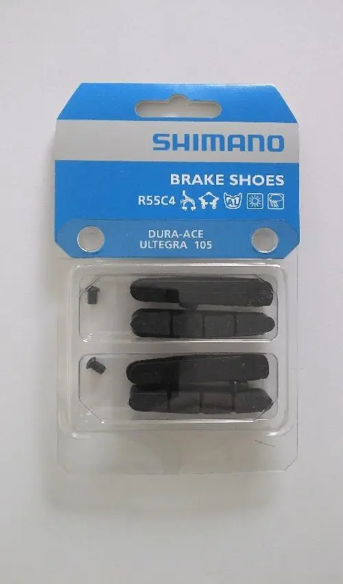 2pair for Al rim Задний переключатель Dura-ace Ultegra 105 R55C4 для карбоновых велосипедная тормозная колодка крепежные болты R55C4 BR-9000 6800 5800 - Цвет: 2pair for Al rim