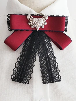 

Black Lace bowtie Wedding Party Elegant bowknot girls' Bow Tie multiuse Neck tie fashion bowties women Shirt Accessories