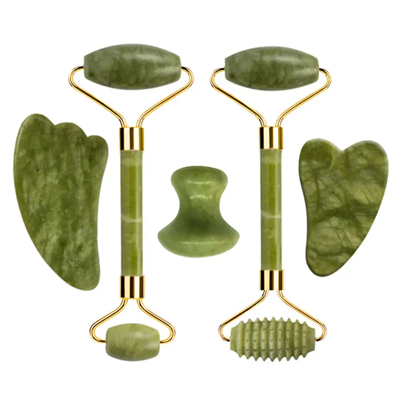 Gua Sha Face Jade Roller Massager Natural Gouache Scraper Stone Facial Lift Body SPA Acupuncture Scraping Beauty Skin Care Tools 2