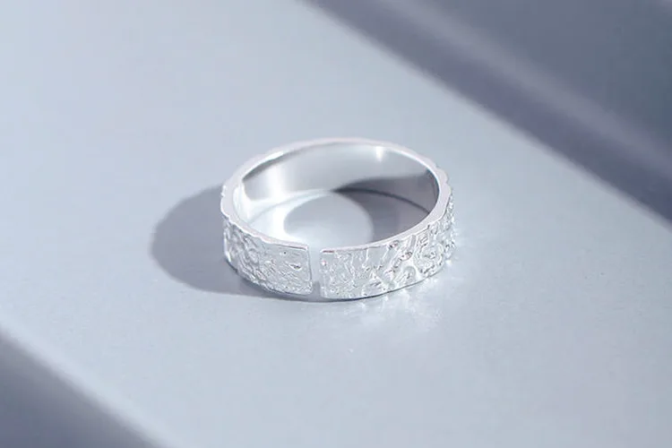 DreamySky Bohemian Ethnic 925 Sterling Silver Round Rings for Women Bridal Wedding Vintage Open Finger Rings Christmas Gifts