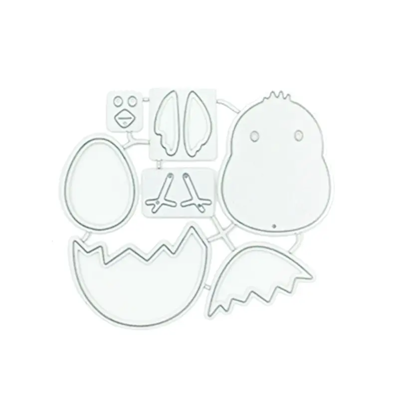 

Cute Easter Broken Chick Metal Cutting Dies Stencil Scrapbooking DIY Album Stamp Paper Card Embossing Decor Craft