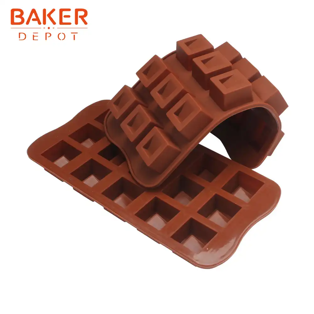 Moule Carre A Bonbons Et Chocolat En Silicone Outil De Decoration De Gateaux 15 Trous Patisserie Biscuit Plateau A Glacons Bricolage Gateau D Anniversaire Aliexpress