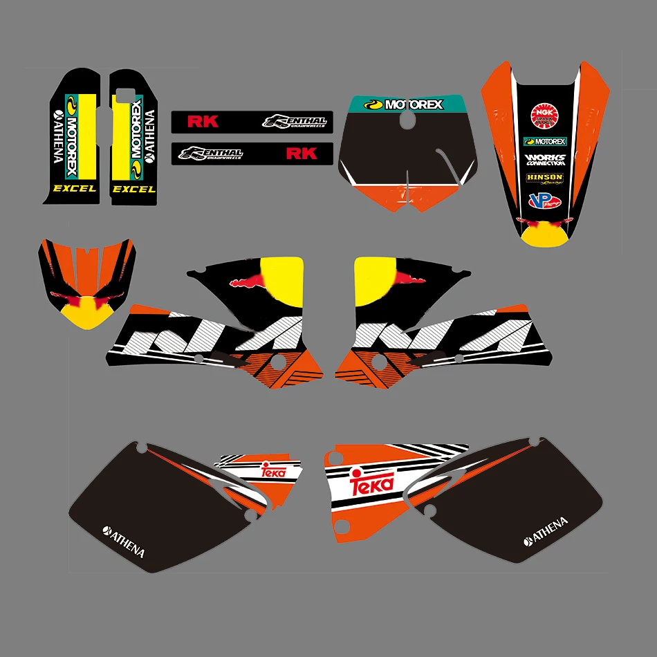 Decals for KTM SX 2001 2002 Motorcycle Team Backgrounds Graphics Stickers for KTM SX 125 250 380 400 520