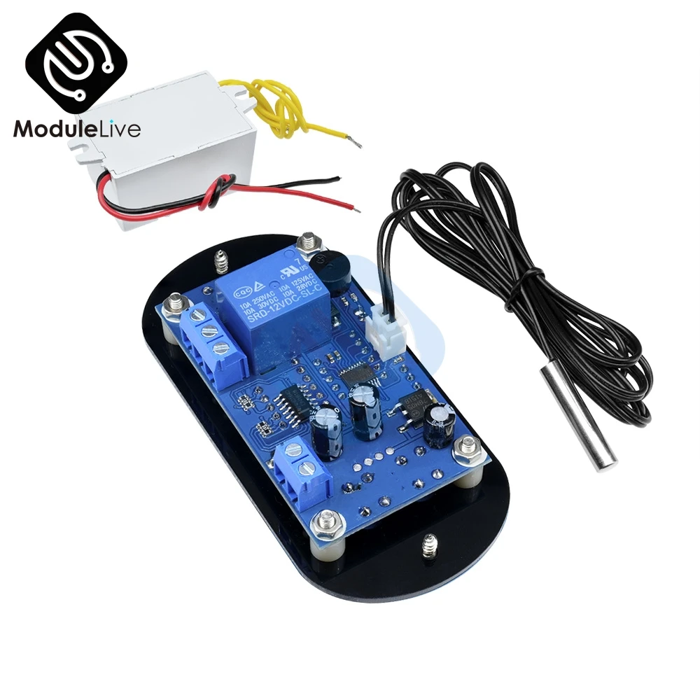 XH-W1308 с двумя светодиодными цифровыми Регулируемый AC/DC 12V AC 110 V-220 V Прохладный тепла Сенсор красные, синие Температура контроллер температуры для контроля температуры термостата