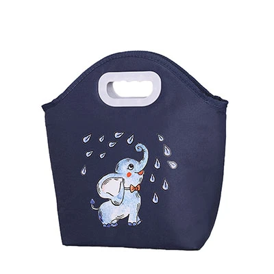Navy Blue Elephant Водонепроницаемая сумка для обеда для женщин, переносная изолированная сумка для обеда, сумка для еды, сумка для еды, Термосумка для еды, сумка для пикника, школьная Изолированная коробка - Цвет: Navy Blue Elephant
