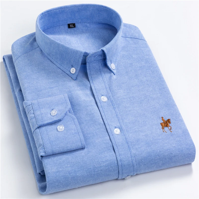 Новый стиль размера плюс Ткань Оксфорд Отличные удобные стройная фигура кнопка воротник деловая обувь для