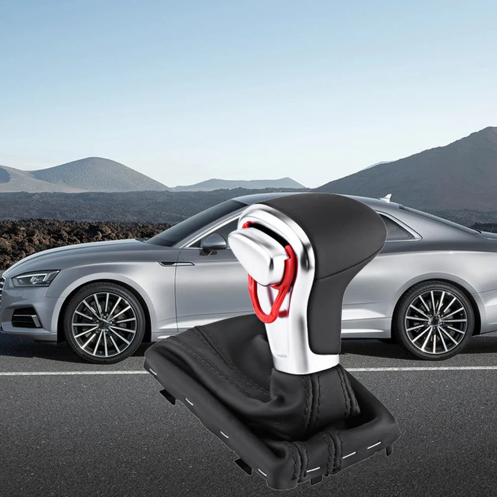 Ручка переключения передач Gaitor Boot для Audi A3 8P A4 B8 A5 A6 C6 Q5 Q7 2009- Рычаг переключения передач+ кожаный пылезащитный чехол