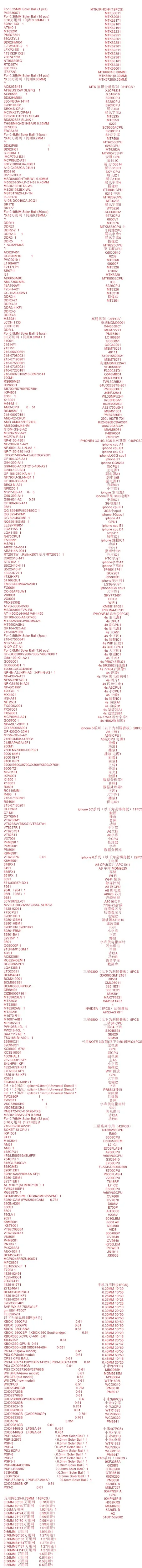 810 pcs stencil list
