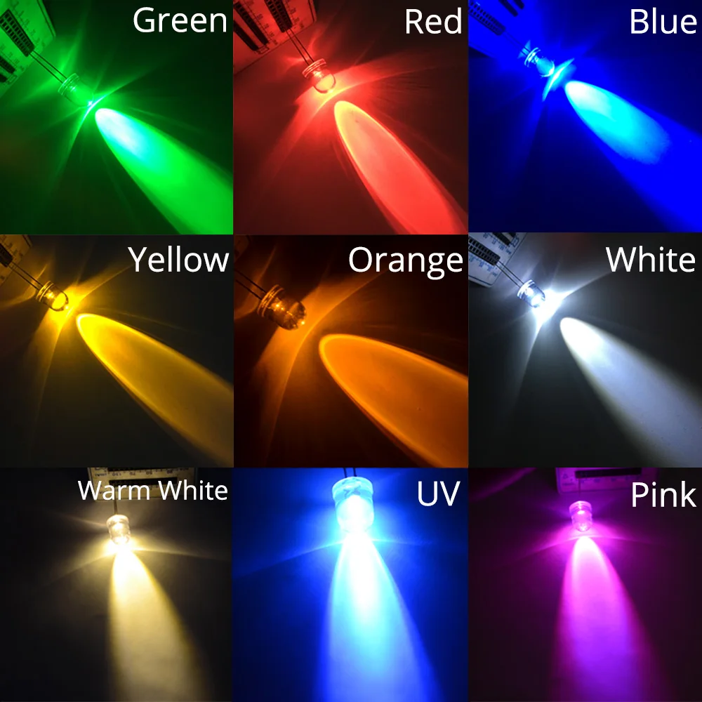 azul, amarelo, uv, rosa, laranja, lâmpada min de led