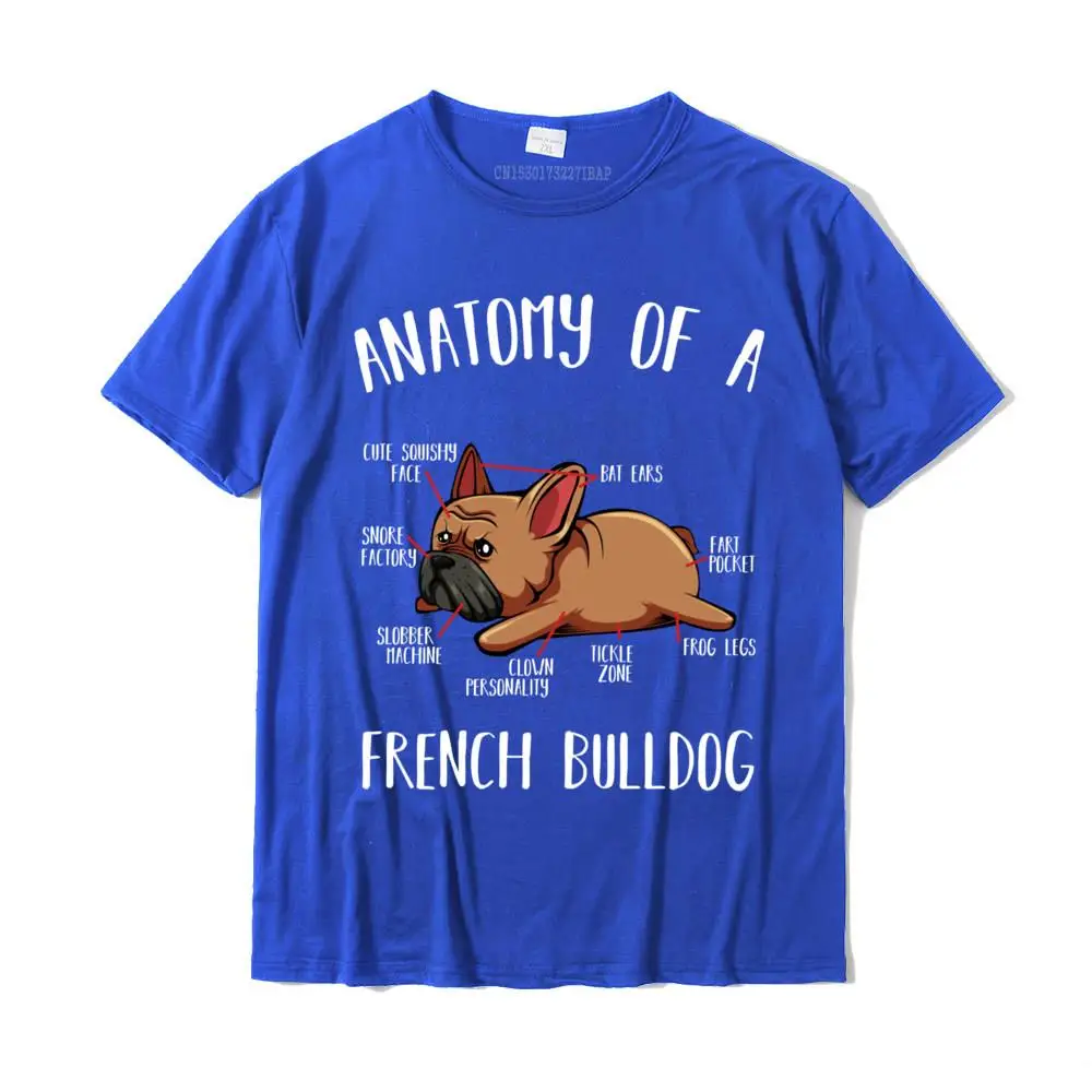 Leisure Crewneck T Shirt Summer Tops T Shirt Short Sleeve Rife Pure Cotton Summer T-shirts Comics Men Free Shipping Anatomy Of A French Bulldog Frenchie Dog Lover Pet Animal Sweatshirt__MZ23000 blue