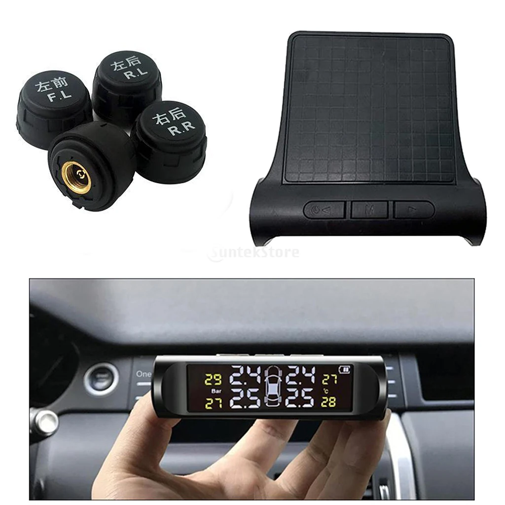 TD1 Tire Pressure Monitoring System with Smart LCD Display Backlight Alarm Modes with 4 External Tpms Sensor TD1 Tire Pressure Monitoring System with Smart LCD Display Backlight Alarm Modes with 4 External Tpms Sensor