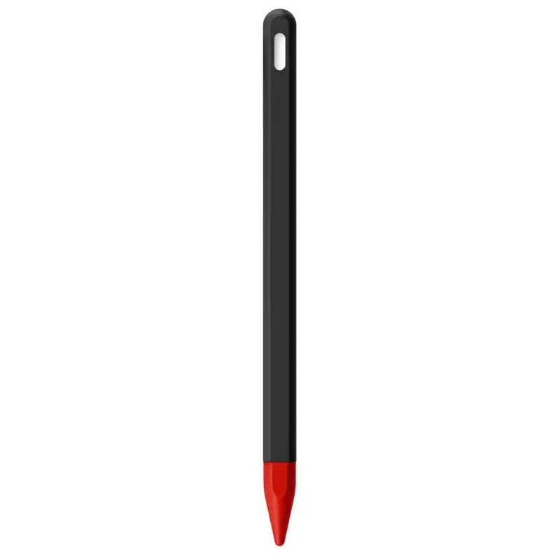 Чехол-Ручка для Apple Pencil 2 iPad Pro, чехол-карандаш для планшета, стилус для сенсорного экрана, защитный чехол, портативный Мягкий силиконовый чехол - Цвета: Black Red