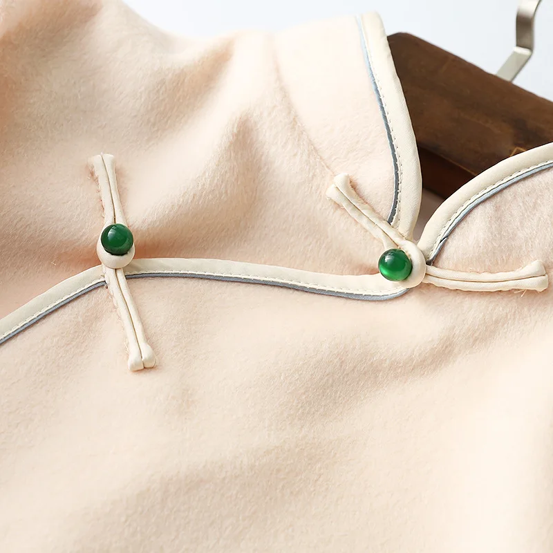 

H5469 Improved Edition Cheongsam Tops Short Autumn And Winter Cotton-padded Jacket Coat Embroidered 2018 New Style Fashion nian