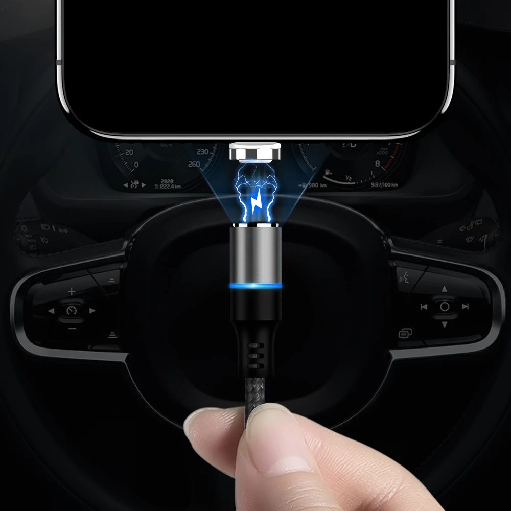 Магнитный кабель KISSCASE Micro usb type-C для samsung iPhone X 10, светодиодный магнитный адаптер для зарядного устройства, кабели для телефонов Micro usb type-C