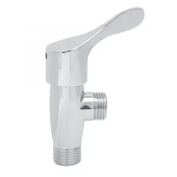 

Household Bathroom Faucet Water Control Valve Chrome Plated Faucet Angle Valve G1/2in Tool