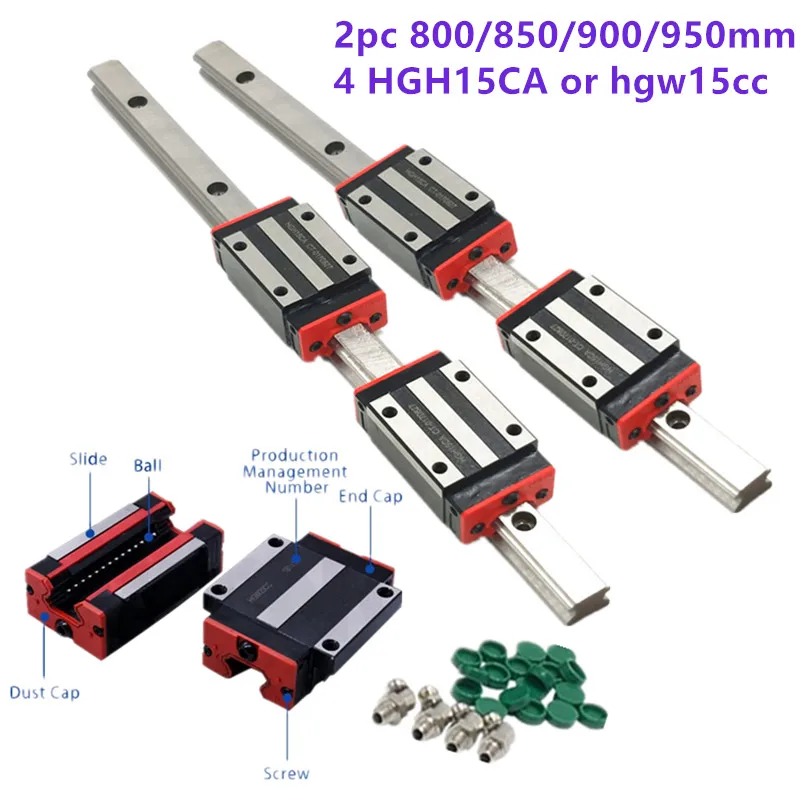 Дешевая цена HIWIN размер 650/700/750 мм HG15 HGR15 HGW15CC HGH15CA линейная направляющая для 3D-принтера и ЧПУ