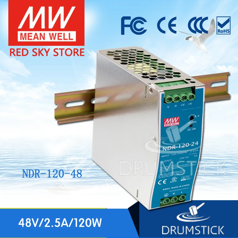 Горячая продажа означает хорошо NDR-120-48 48 В 2.5A meanwell NDR-120 в 120 Вт один выход