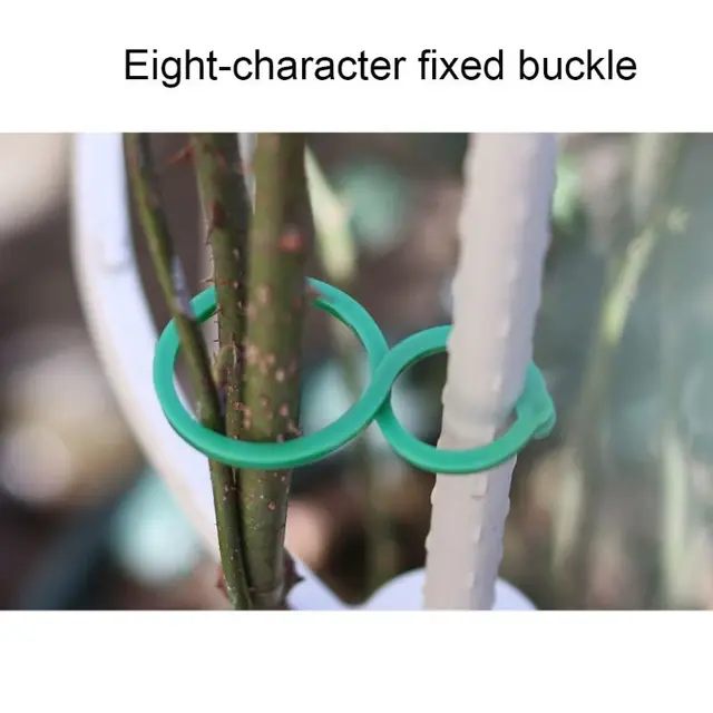 100 db Kerti Zöldségüzem Támogató Link Clip Twist Ring Gyűrű Kertészkedés Üvegházhatások M7Da - Image 5