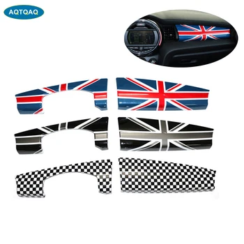 

AQTQAQ 2pcs/set Instrument Panel Decoration Dashboard Cover Interior Decorations Union Jack Refit for Mini F55 F56 Car Styling