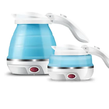 

Electric Kettle Portable Mini Kettle Foldable Travel Water Boiler Silicone Electric Kettles Collapsible Camping Kettle 600ml