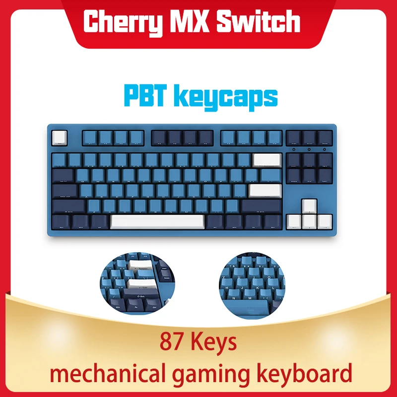 Проводная клавиатура AKKO 3087SP Ocean Star игровая 87 клавиш Type C переключатель Cherry MX PBT