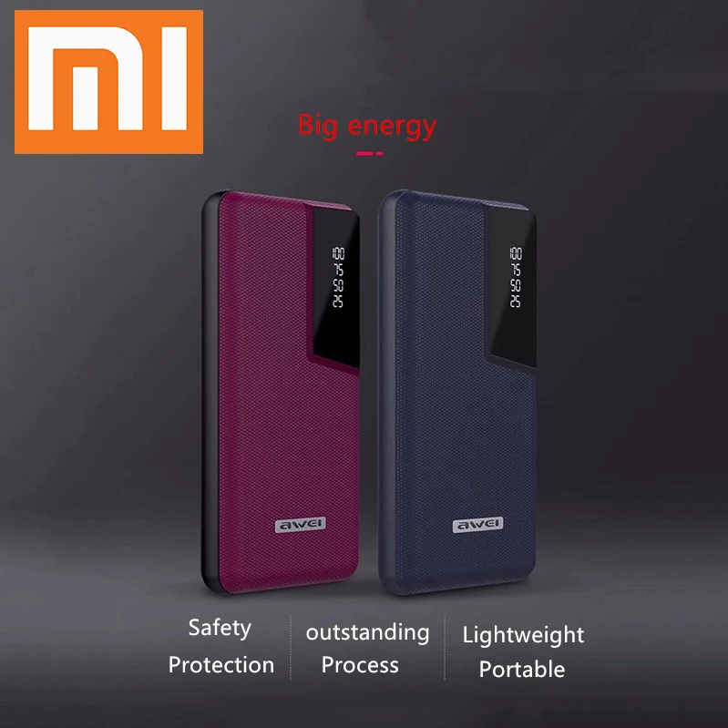 Xiao mi power Bank бизнес портативное зарядное устройство Dual USB mi power bank QC3.0 Внешняя батарея Leatherwear купить 2 получить скидку 10% Прямая поставка