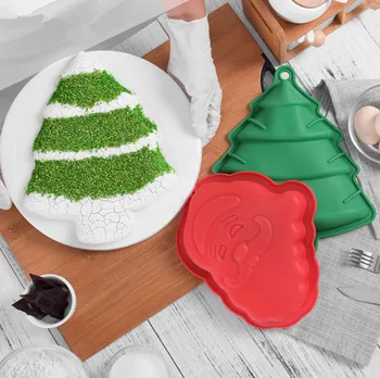

Christmas Tree Shape Silicone Cake Mold,Chocolate Jello Soap Baking Mould,Novelty Sugar Craft Tool Fondant Cake Decorating Tools