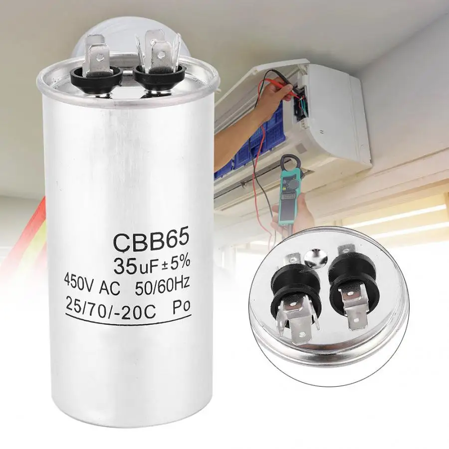 CBB65A 450V 35 мкФ конденсатор алюминиевая фольга Кондиционер стартовый конденсатор высокого качества