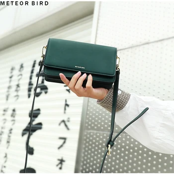 

Meteor bird crossbody bags for women 2019 fashion shoulder bag green famous brand chain Messenger bag ladies
