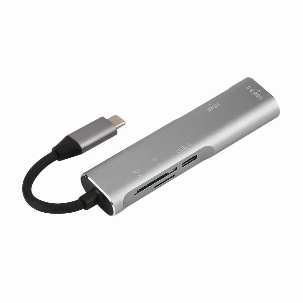 USB 3,1 type C 5 в 1 многофункциональная док-станция расширения 4K HDMI USB3.1 интерфейс с безопасной цифровой картой памяти/TF кард-ридер