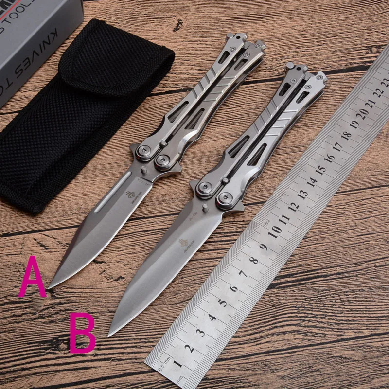 Складной походный нож JL02 карманный без края балисонг охотничьи тренировки