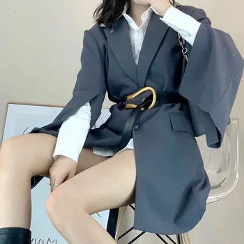 

Newest fashion soft faux leather belts personality big alloy buckle thin double layer waistbands fashion shirt knotted belt