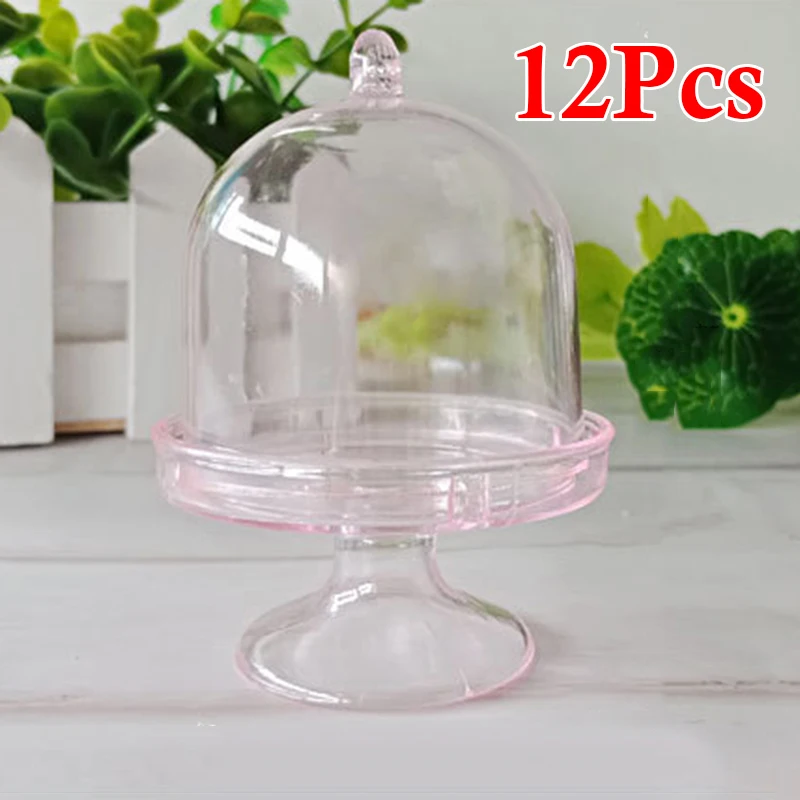 

12Pcs Clear Plastic Tray Gift Candy Boxes Wedding Favor Sweet Case Party Decor