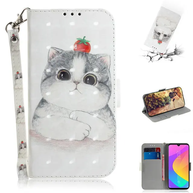 6,39 ''mi 9 Lite 9 Lite защитный чехол для Funda Xiaomi mi 9 Lite Fone чехол 3D милый чехол-кошелек с рисунком mi 9 Lite mi 9 Lite - Цвет: 9