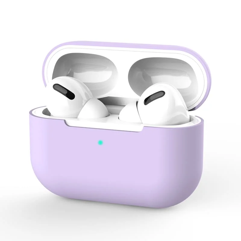 Airpods Pro F-Purple Роскошный цветной мягкий силиконовый тонкий чехол для Airpods, защитный чехол для наушников, противоскользящий чехол для Apple AirPods Pro EarPods противоударный - Цвет: Airpods Pro F-Purple