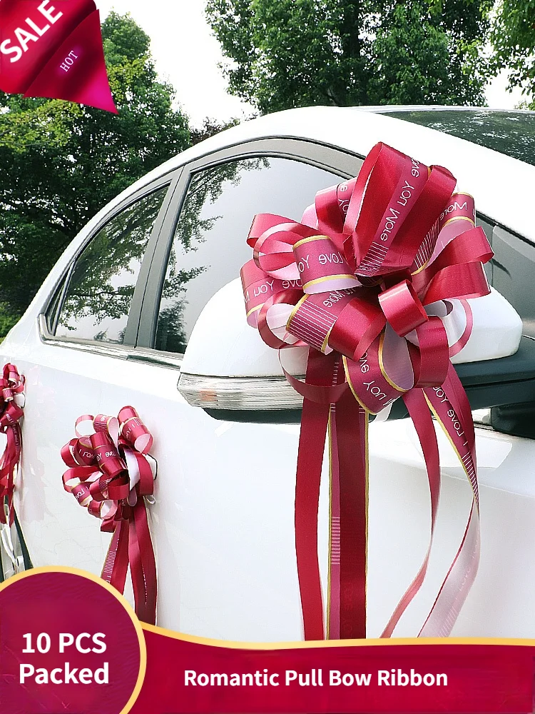 

10 шт. Романтический затянутый бант для упаковки подарка вечерние праздничные Свадебные украшения DIY Ручная Выдвижная лентами свадебные при...